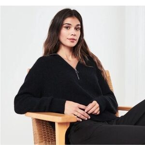 Quince Baby Alpaca Wool Quarter Zip Sweater